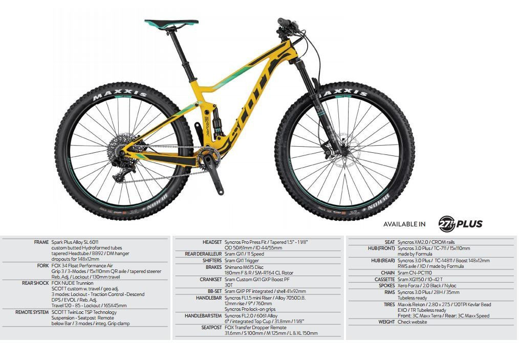 2017 scott spark 720 plus