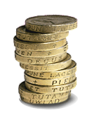 stack of pound coins