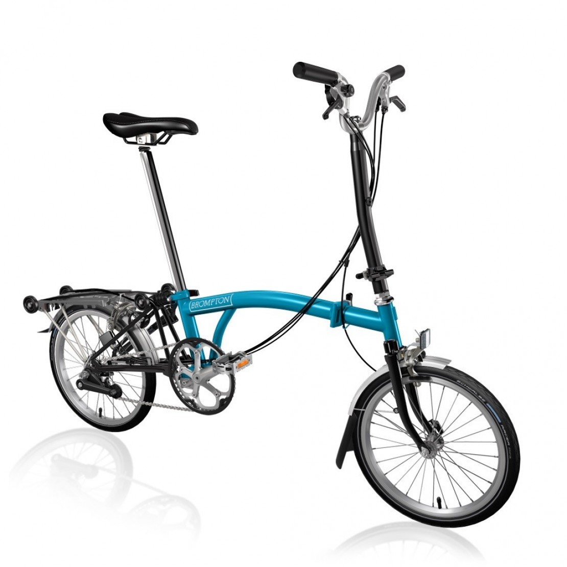 Brompton H6r Blue Black 2019 Folding Bike Damian Harris Cycles E Bike Specialist Cardiff Uk