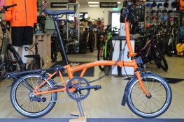 Brompton C Line Explore Mid + Rack - Sunset Orange 2024 Folding Bike Folding Bike