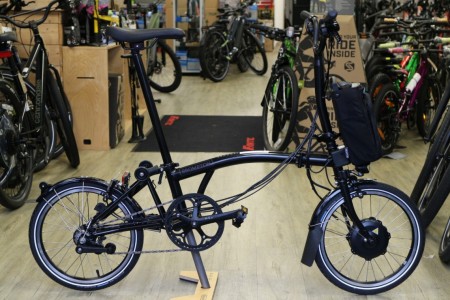 Brompton Electric C Line Urban Mid + Rack - Black 2026 Folding Bike Brompton Electric C Line Urban Mid + Rack - Black 2026 Folding Bike Folding Bike