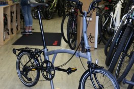 Brompton P Line Urban Storm Grey Mid + Rack 2023 Folding Bike Folding Bike