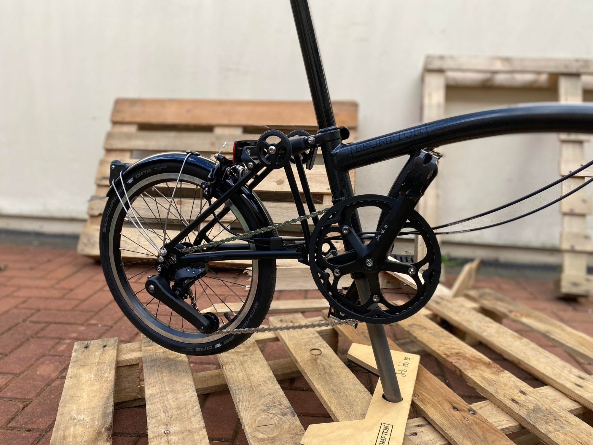 Brompton P Line Urban Midnight Black Low 2023 Folding Bike