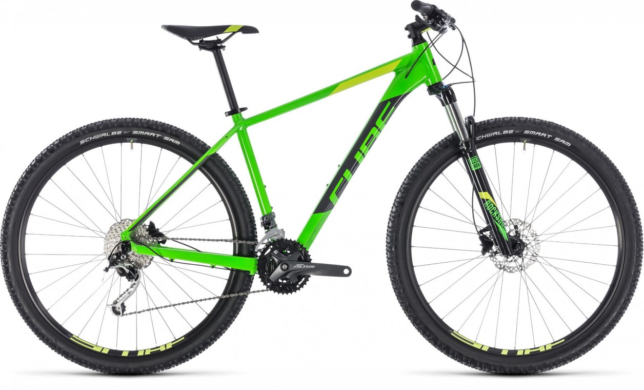 Cube Analog 29 flashgreen-grey 2018 Hardtail Mountain Bike (click to zoom)