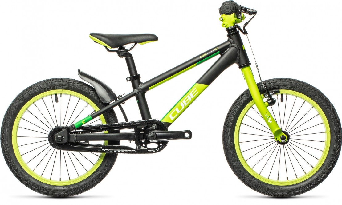 Cube Cubie 160 Kids Mountain Bike, Black & Green 2021