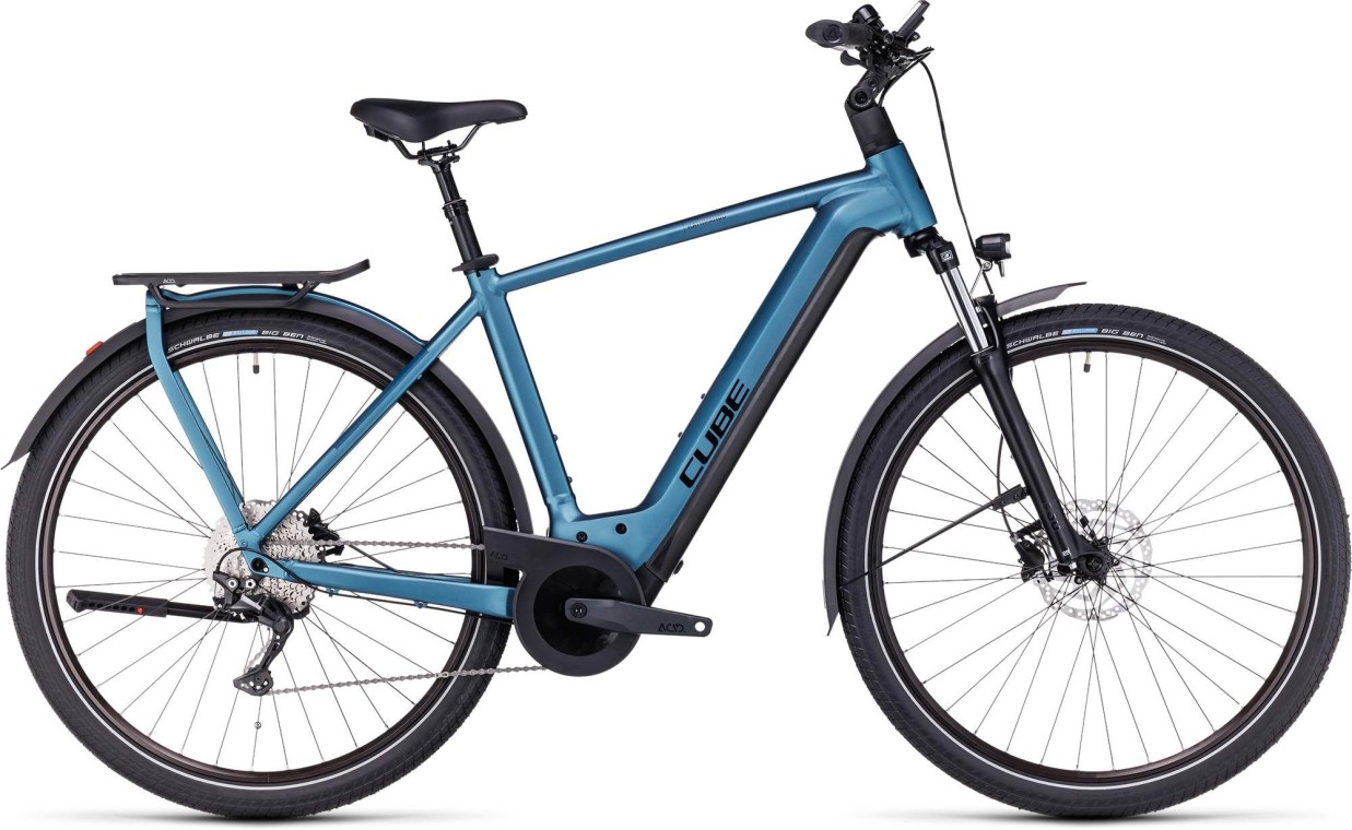 Cube Kathmandu Hybrid One 750 Electric Hybrid Bike, Blue & Black 2023