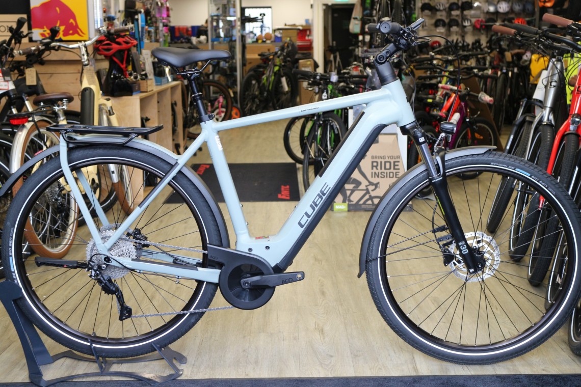 Cube Kathmandu Hybrid One 750 Electric Hybrid Bike, Swamp Grey & Black 2023