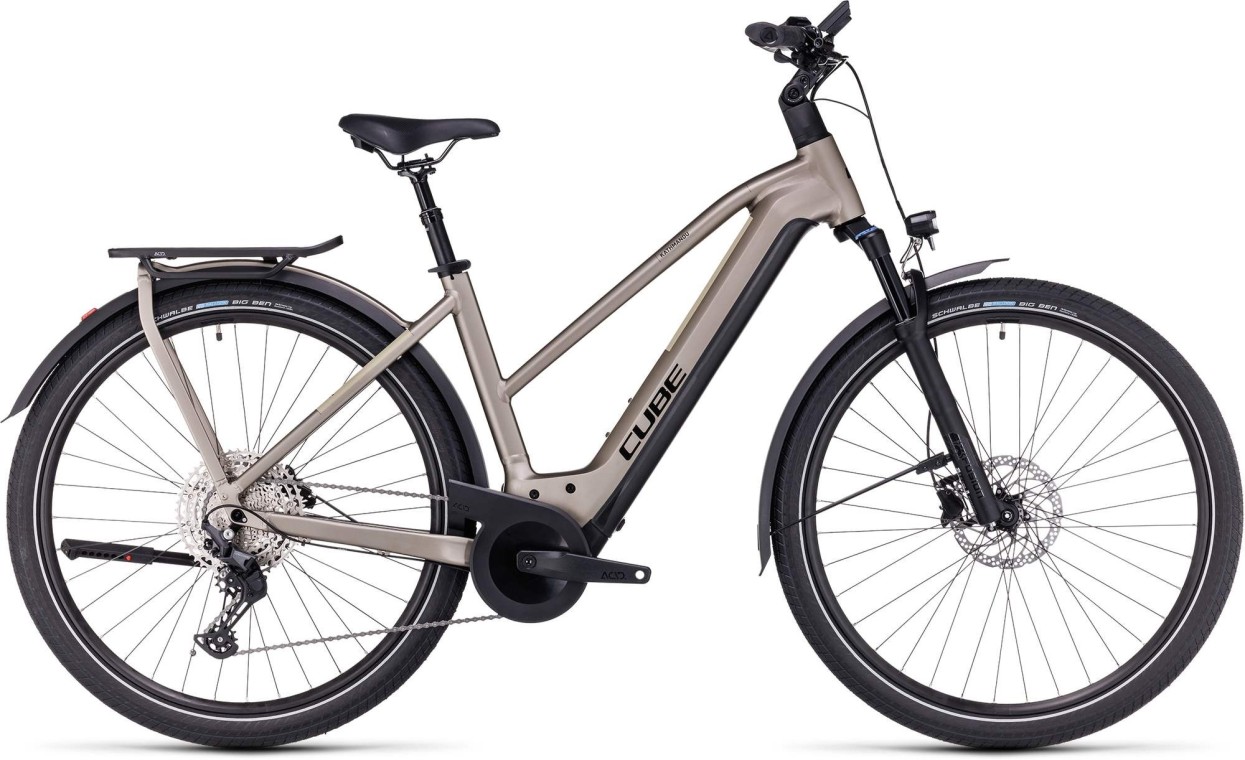 Cube Kathmandu Hybrid Pro 750 T Electric Hybrid Bike, Flash Stone & Black 2023