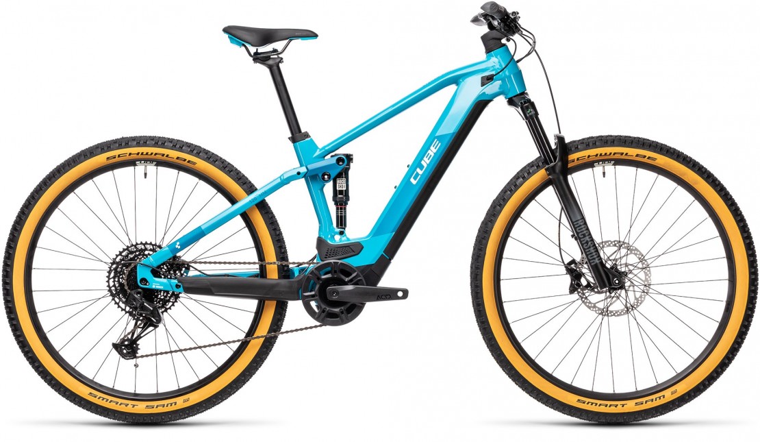 Cube Stereo Hybrid 120 Pro 625 Full Suspension E-Bike, Petrol & Blue 2021