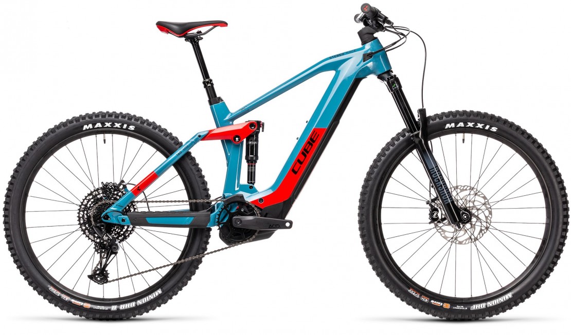 Cube Stereo Hybrid 160 HPC Race 625 27.5 Full Suspension E-Bike, Blue & Red 2021