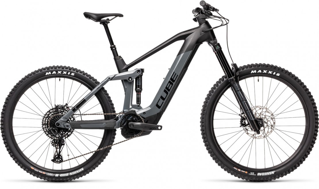 Cube Stereo Hybrid 160 HPC SL 625 27.5 Full Suspension E-Bike, Grey & Black 2021