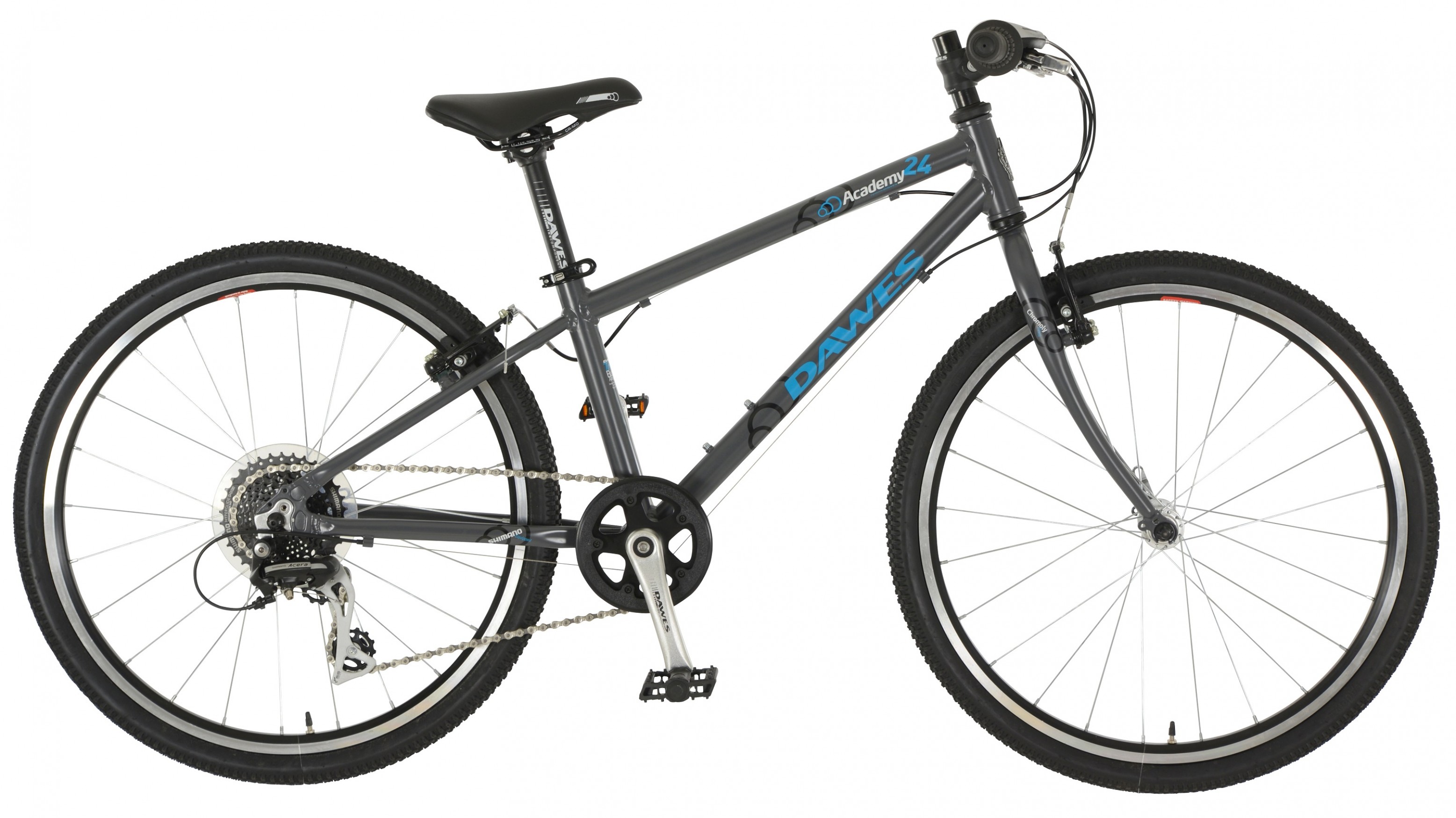 Dawes 24inch Academy Grey/Blue Hybrid 2016 Kids Bike
