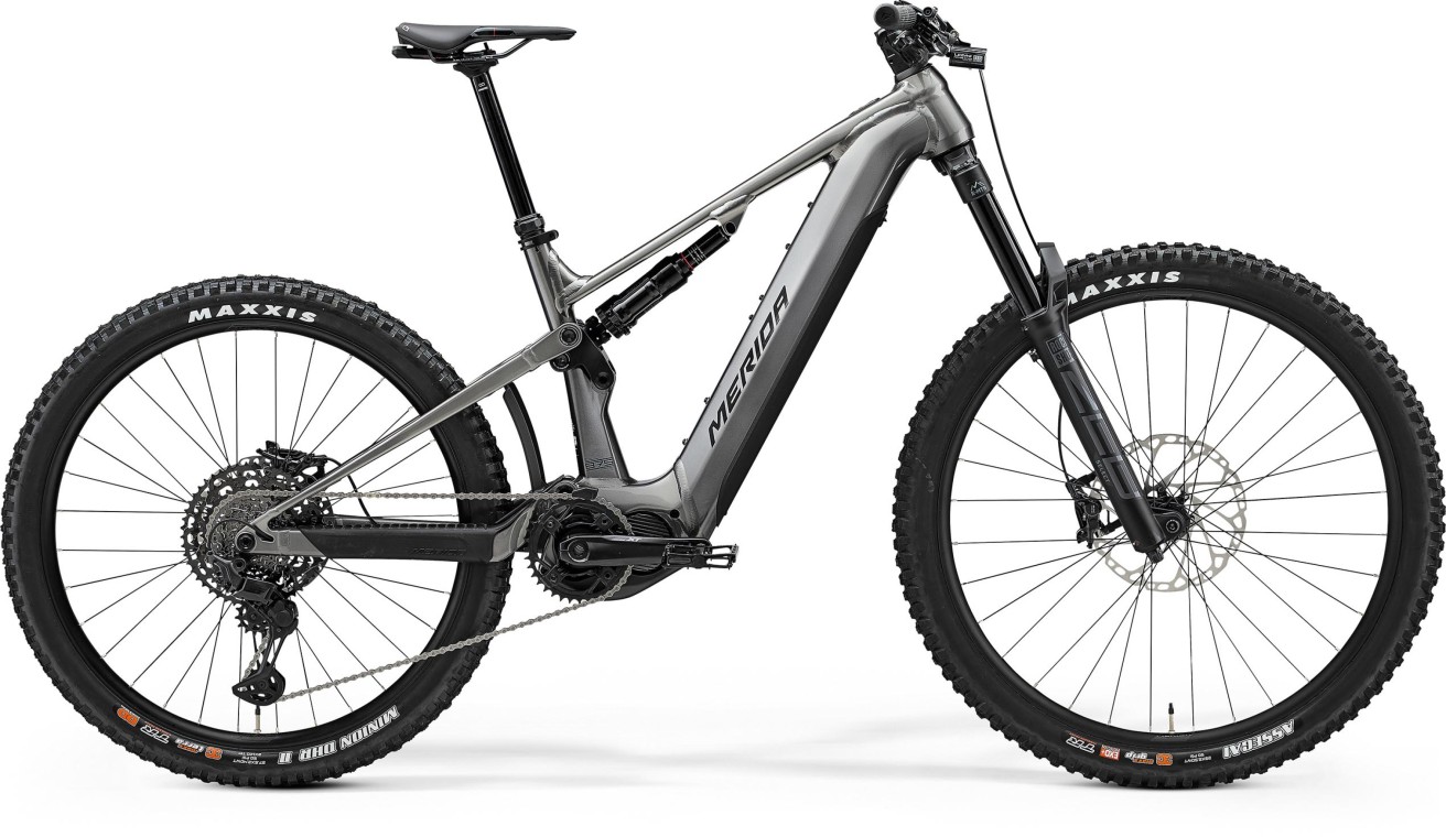 Merida EOne-Sixty 675 Electric Aluminium Mountain Bike, Grey Black 2025