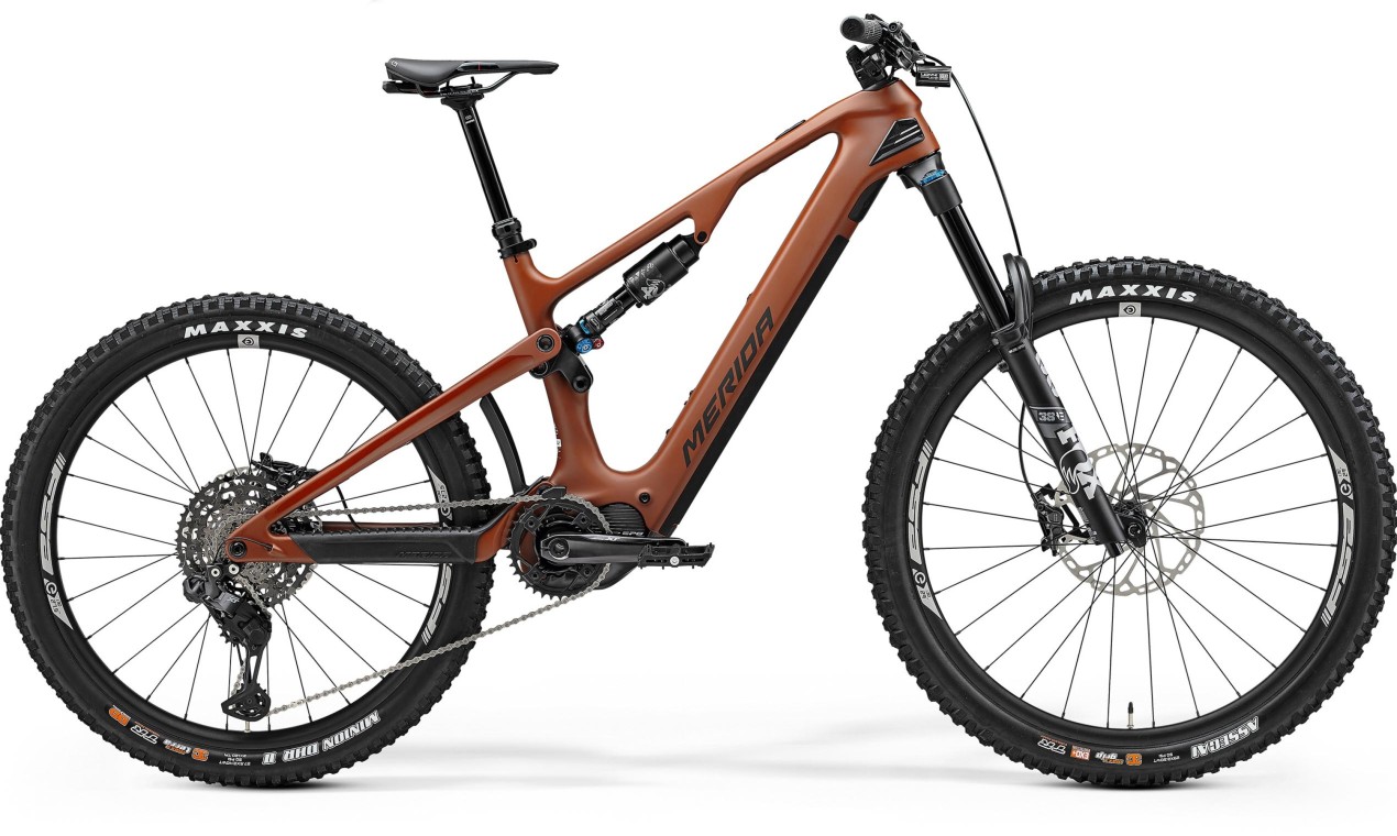 Merida EOne-Sixty 8000 Electric Carbon Mountain Bike, Silk Brown Black 2025