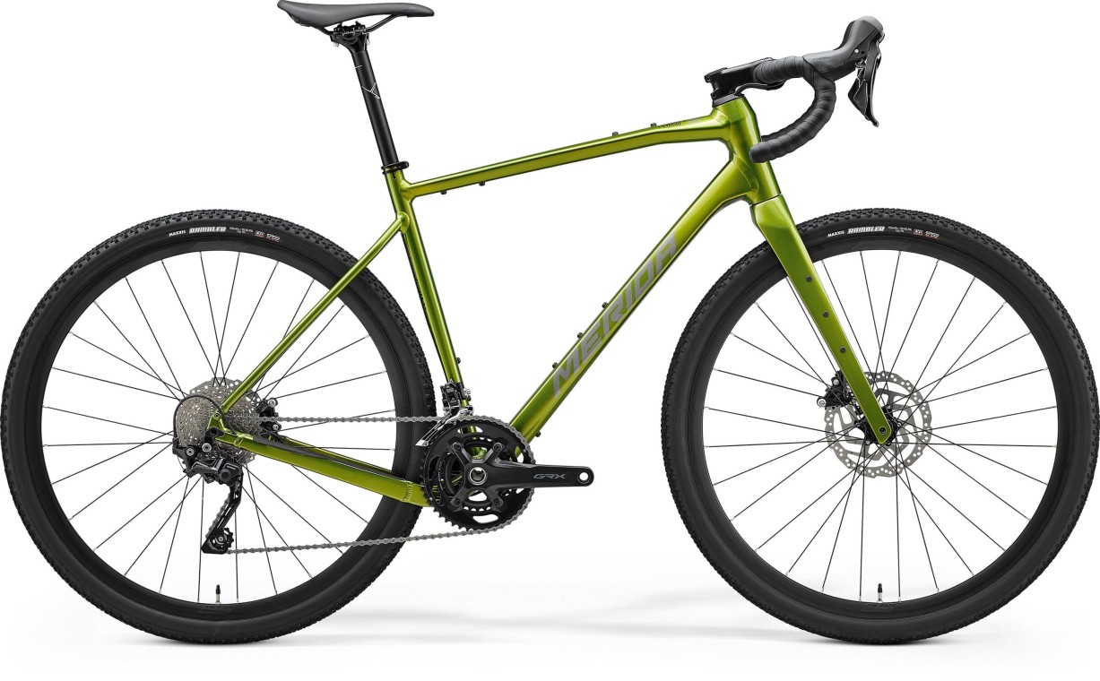 Merida Silex 400 Aluminium Gravel Bike, Green Grey Black 2025