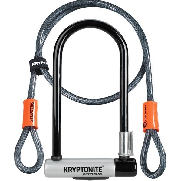 Kryptonite Kryptolok U-Lock With 4 Foot Kryptoflex Cable