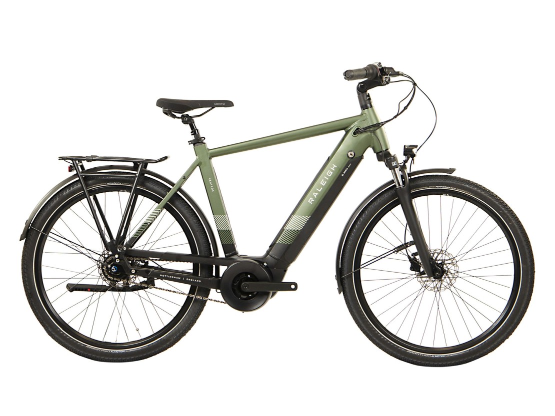 Raleigh Centros Crossbar hub green 2022 Electric Hybrid (click to zoom)