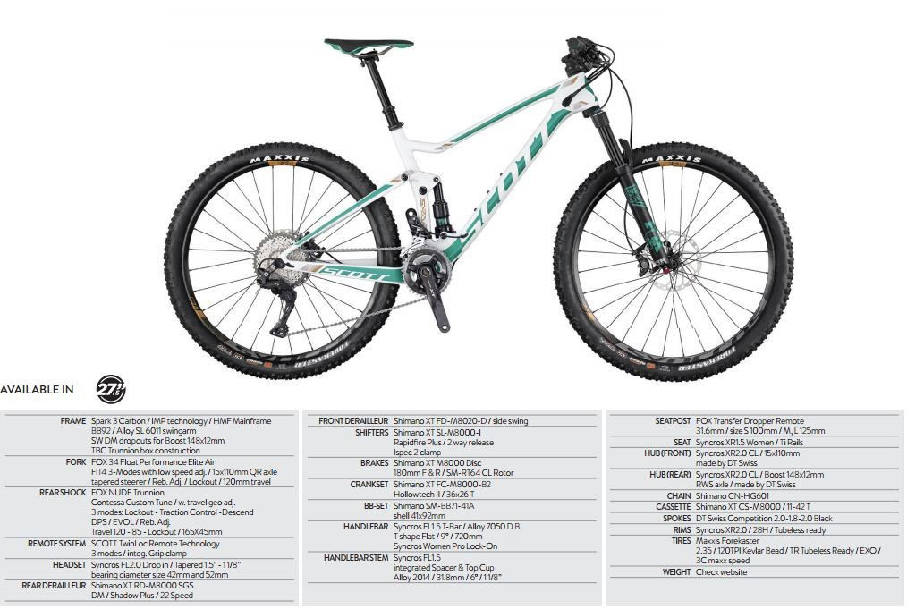 Scott Mountain Bike Size Chart