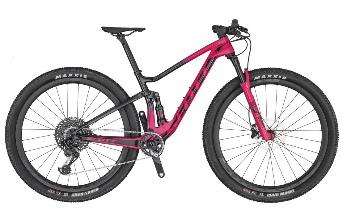 pink and black mountain bike