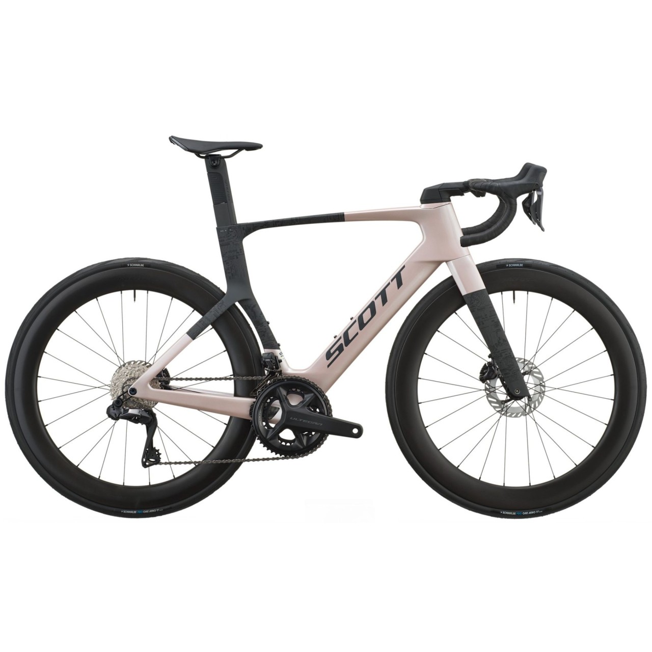 Scott Foil RC 10 - Champagne Pink-Carbon Black 2027 Road Bike (click to zoom)